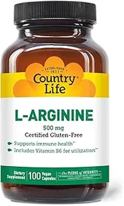 Country Life L-Arginine Caps - 500 mg - 100 Vegetarian Capsules