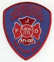 JAMESTOWN NEW YORK NY Professional Fire Fighters Local Union AFL-CIO FIRE PATCH