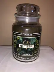 NEW Yankee Candle 22 oz Large Jar Black Label Rare Candle Mistletoe HTF