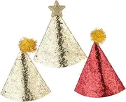 ifundom 3 Pcs Pet Birthday Hat Sparkly Sequins Dog Party Headwear for Dogs and Cats for Celebrations Easy to Carry for Memorable Moments