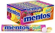 Mentos Candy, Mint Chewy Candy Roll, Fruit, Non Melting, Holiday, Party, Concessions, Office, 14 Pieces (Bulk Pack of 15) - Packaging May Vary