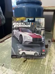 Hot Wheels 2024 Premium Fast & Furious 2018 Bentley Continental GT3 White 4/5