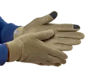 New UR Wellness Men's Boundary Fleece Gloves with Tech Tip in Olive Green