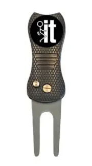 F-It (Screw It) Golf Ball Marker + Switchblade Divot Tool