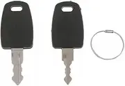 FASTROHY 2Pcs Universal Lock Key Master Keys with 1Pc Key Ring for TSA002 TSA007 Master Key Bag Luggage Suitcase Customs TSA Lock Black