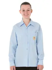 Snr LS Sky Blouse With Emb