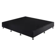 Palermo King Ensemble Bed Base Midnight Black Linen Fabric