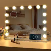 Hollywood Mirror Usb Makeup Lights Lighted 10 Bulbs 3 Lighting Modes Tabletop Wall Mounted Cosm(10 Light Bulbs)