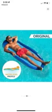New Swimways SpringFloat ORIGINAL 68 X 35" w/Hyper-Flate Valve Pool Float