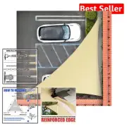 Heavy-Duty 9' x 11' x 14.2' Right Triangle Shade Sail in Beige - 3-