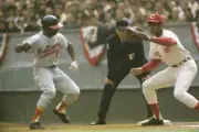 World Series Baltimore Orioles Don Buford In Action Baseball 1970 OLD PHOTO