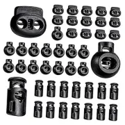 Jneoace 45 Pcs Plastic Cord Locks End Spring Stopper, Spring Cord Toggle for