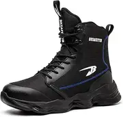 [ORISTACO] Steel Toe Tennis Boots Breathable Lightweight Athletic Work Safety Footwear