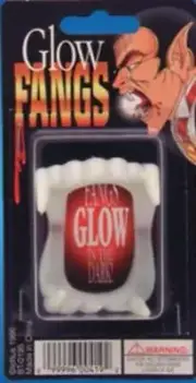 2 sets MONSTER FRIGHT VAMPIRE GLOW IN DARK FANGS