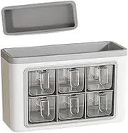 Kitchen Condiment Jar - Kitchen Sugar and Spice Storage Rack, Large Capacity Home Wall Salt Box | Multi Compartment Seasoning Organizer