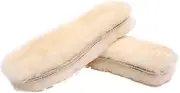 Ipetboom 2 Pairs Winter Fleece Insoles Shoe Inserts Men Shoe Inserts Insoles Men Thermal Fleece Furry Boots Women Unisex White Wool