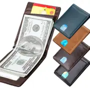 Slim Men Wallet RFID Blocking Credit Card Holder ID Window Front Pocket Purse US