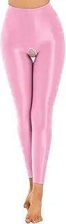 [GRRKDFQ] Women's Sports Underwear Erotic Open Crotch Leggings Solid Panties for Nightwear