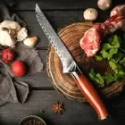 Boning Knife 73 Layers Damascus Steel Wood Handle Slicing Eviscerate Bone Ribs L