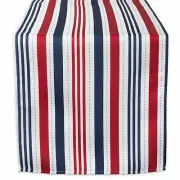 1 Fabric Outdoor Table Runner (14"x72") USA COLORS STRIPES, RED,WHITE & BLUE,DII