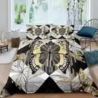 Black Butterfly Comforter Cover Geometry Pattern Duvet Cover King Geometric