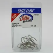 Eagle Claw Lazer Sharp L775G 4X Treble 5 Pack Fishing Hooks Size 2/0