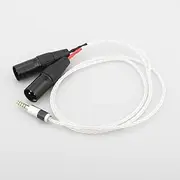 8 Cores Silver Plated 4.4mm Balanced Male to Dual 2X 3pin XLR Balanced Male Audio Adapter Cable (Length : 1m)