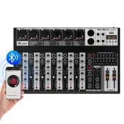 Professional Audio Mixer,6 Channel Audio Interface Sound Board Mixing Console...