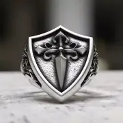 Handcrafted 925 Sterling Silver Knights Templar Shield Ring - Medieval Cross