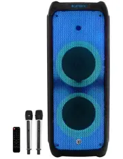 Pure Acoustics Amnesia PA 1200W Party Bluetooth Speaker/FM Radio/2 Wireless Mic