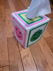 SMILEY FACE TISSUE BOX COVER