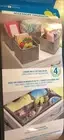 InterDesign Set of 4 Chevron Design Fabric Drawer Storage Organizers