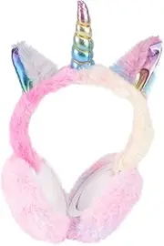 [Ipetboom] Unicorn Earmuffs for Women Soundproof Ear Covers Warm Ear Warmers Plush Material for Winter Festive Occasions