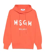 logo-print hoodie S,XS,M Salmon
