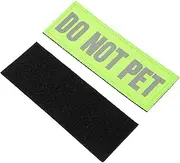 FONDOTIN 2Pcs Reflective Dog Patches Do Not Pet Adhesive Tags for Service Dog Vests Nylon Stickers for Backpacks Enhancing Pet Safety Low Light Conditions
