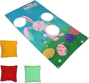 BESPORTBLE 1 Set Game Throwing Flag Egg Bunny Activity Family Toss Game Easter Bunny Game Toss Game Game Flag Easter Toss Game Flag Outdoor The Sign Polyester Hand Toss Child