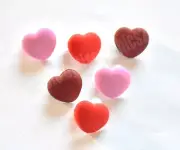 6 Heart Shaped Shank Back Craft Buttons / Valentine ~ Love ~ Buttons Galore