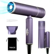 Foldable Hair Dryer, Powerful Ionic Blow Dryer for Fast Drying, Travel Hair B...