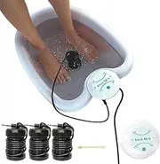 Ionic Foot Bath Detox Machine Upgrade Portable Ionic Foot Spa Bath with the array for Home Use Detox Foot Bath Negative Hydrogen System for Home Salon Spa (with 3 arrays)