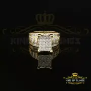 925 Yellow Sterling Silver 3.00ct Cubic Zirconia Cinderella Womens Ring Size 10