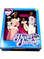 Vintage Barbie Heart Family AA Steffi Face Mom, Dad & Babies Deluxe Set 2052