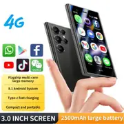 4GLte Pocket Smartphone 2GB+16GB 3.0 Inch Mini Quad Core Dual Sim Unlocked Android 10.0 Phone Bluetooth Mobile Cellphone (BLACK)