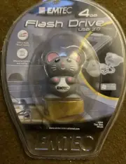 EMTEC - 4 GB USB 2.0 FLASH DRIVE - MOUSE ANIMAL - NEW UNOPENED UNUSED