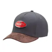 Bugatti Heritage Metal Emblem Baseball Cap - Grey -Official Merchandise UK STOCK