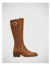 [Wittner] Bridey Leather Long Boot in Dark Cognac