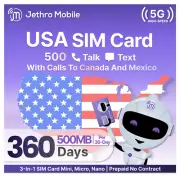 $4.60/Mo Jethro Mobile Prepaid Phone Plan: 500MB Data, 500 Talk & Text SIM Card