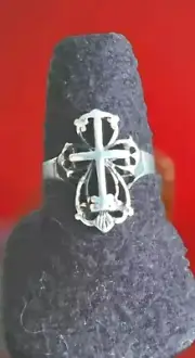 Erick's Sterling Silver Cross Ring Size 7.7 Taxco.925