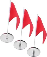GOOHOCHY Golf Supplies 3 Piece Green Flagpole Cup Set for Improved Putting Skills