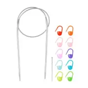 Knitting Needles Size US 1.5 Stainless Steel 16" Circular Needle with Needle
