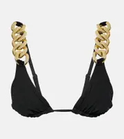 [Same] Same Embellished triangle bikini top AU 10 black